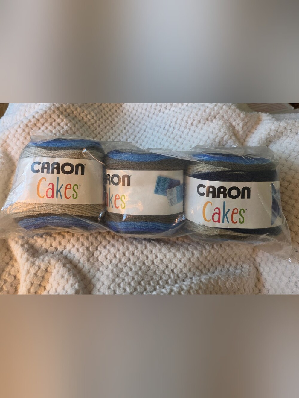3 NIP CARON CAKES YARN COLOR BERRIES AND CREAM SELF STRIPING YARN